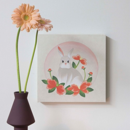 Happy Rabbit&#039;s day, 토끼 민화 키트 Happy Rabbit&#039;s day, 토끼 민화 키트
