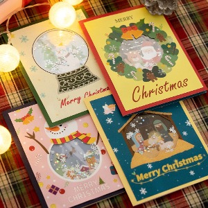 민화샵 크리스마스 스노우볼 카드만들기 민화샵 크리스마스 스노우볼 카드만들기